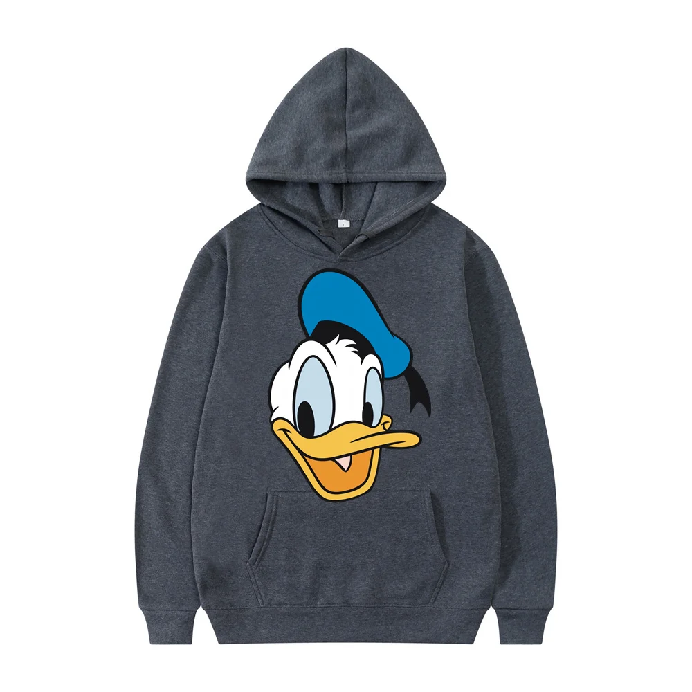 2024 New Disney Donald Duck Men Women Hoodies Casual Hip Hop Streetwear Long Sleeves Sweatshirts Boys Girls Autumn Tops Coats