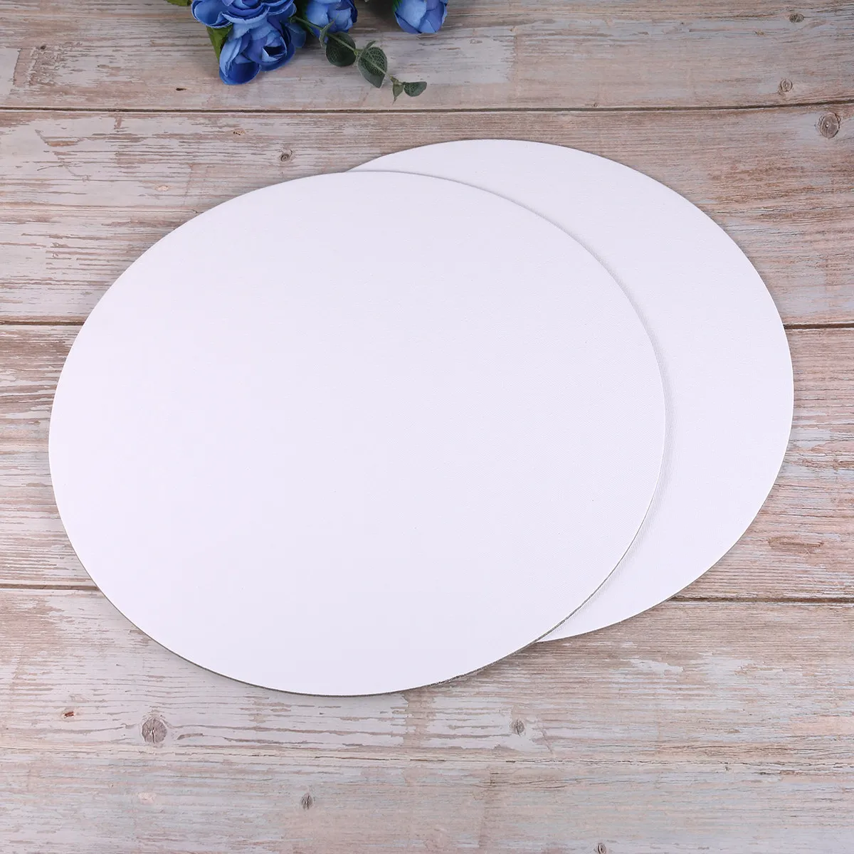 6Pcs Round Artist Canvas Panels 30Cm Premium Cotton Canvas Painting Board Oil Acrylic Tempera Suitable for Students Hobbyists