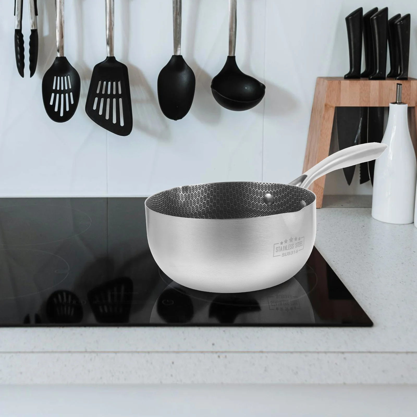 

Stainless Steel Snow Pan Japanese Style Non Stick Honeycomb Bottom Fry Pans Cooking Ramen Stove All Types Stoves Easy Clean