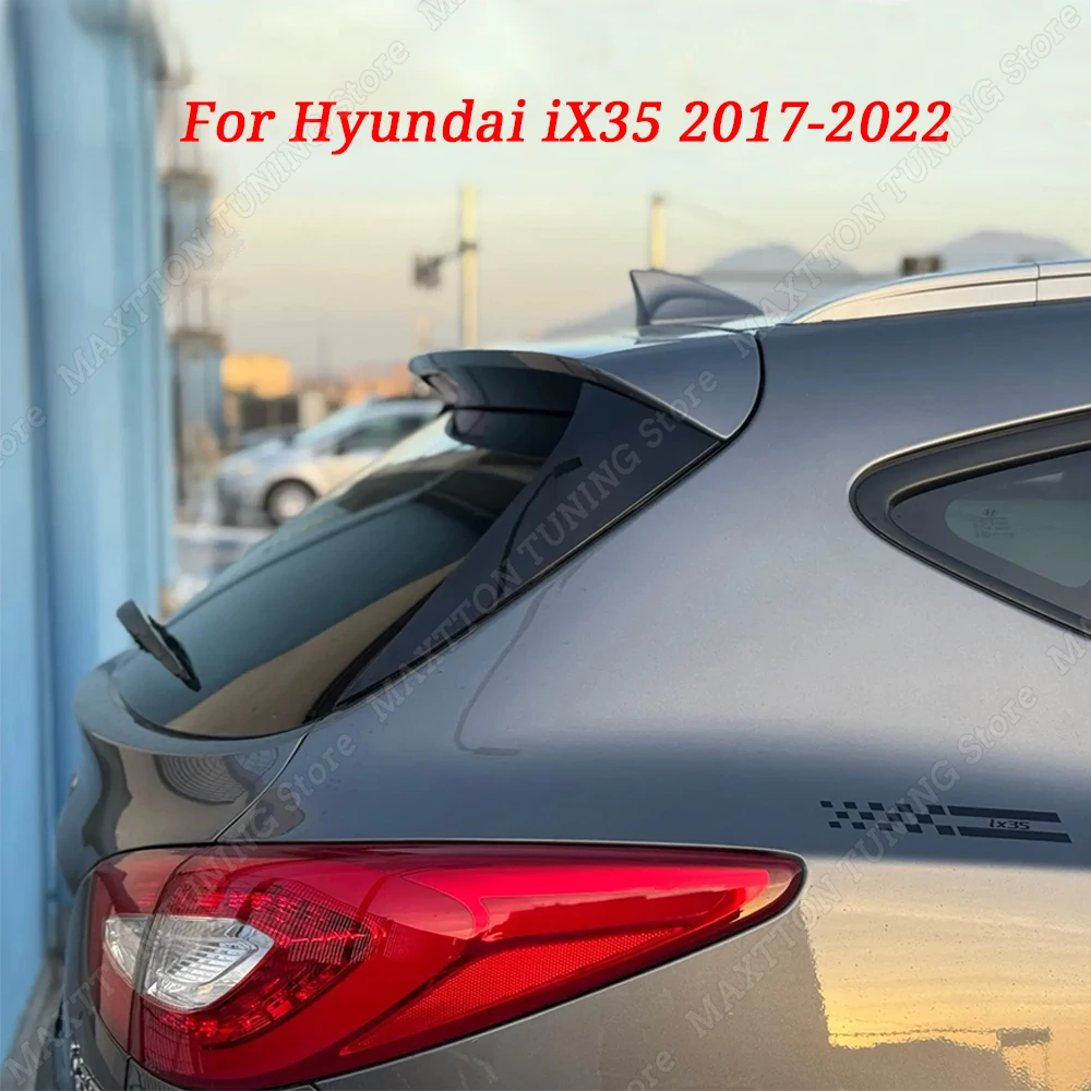 

Для Hyundai iX35 2017-2021 2022 2 шт. автомобильный спойлер на заднее окно, боковой спойлер, крыло, сплиттер Canard, накладка на кузов, комплект, аксессуары, глянцевый черный ABS