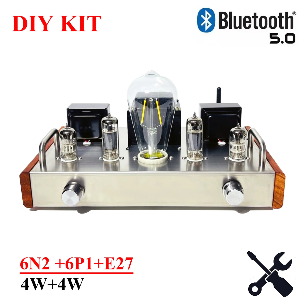 AUDIONOTE Version 6N2+6P1+E27 Class A Single Ended With Bluetooth 5.0 Vacuum Tube Amplifier 4W*2