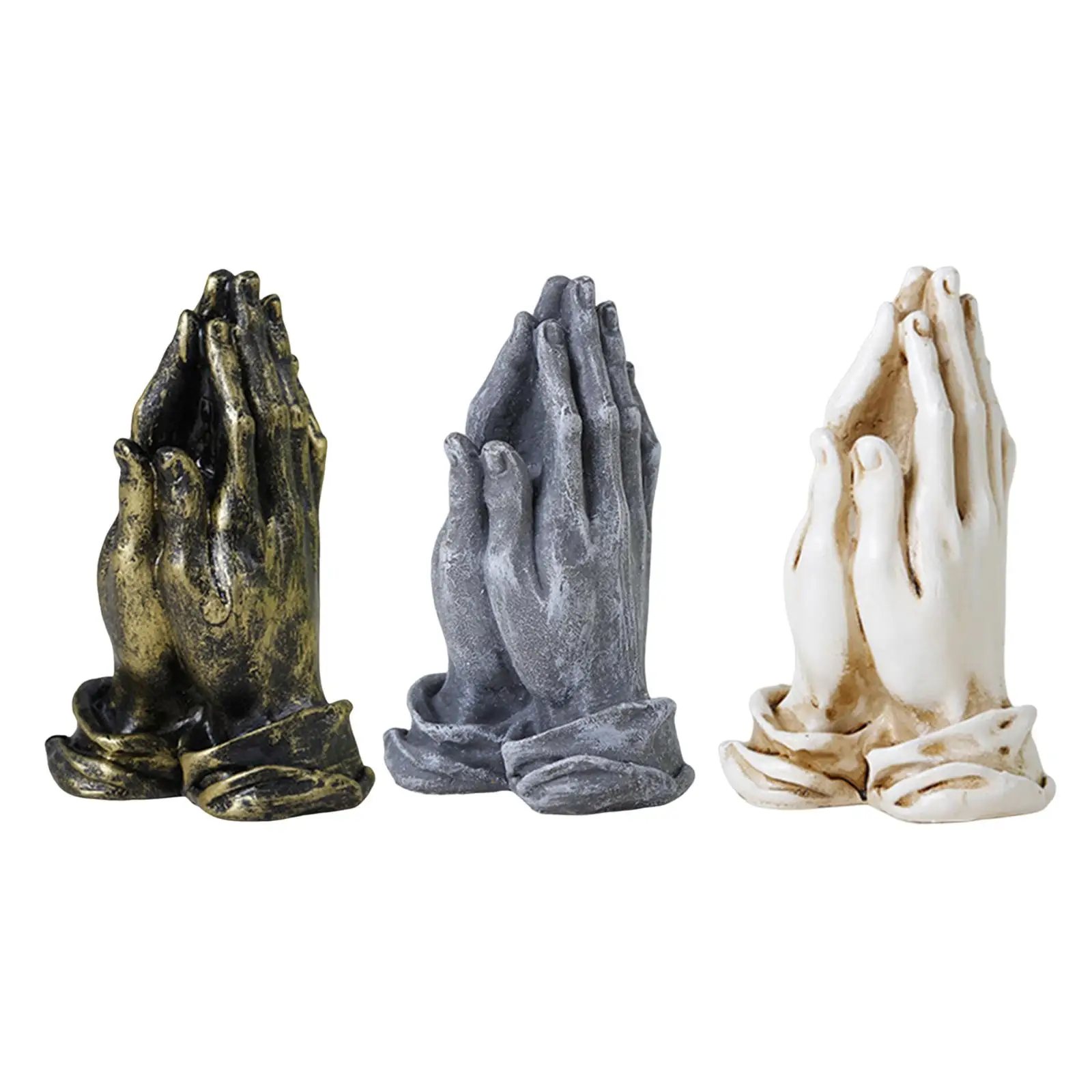 2-6pack Praying Hands Figurine Resin Statuette for Dining Room