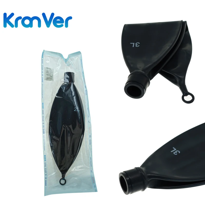 KranVer 0.25L-12L Reusable Latex Breathing Bag Anesthesia Ventilator Airbag Reservoir Bag Anesthesia Machine Respirator Air Sac