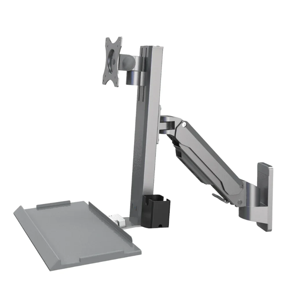 T8-GA01KB-450-silver Wall-Mounted Workbench New Integrated Folding with LCD Mounted Mouse and Keyboard