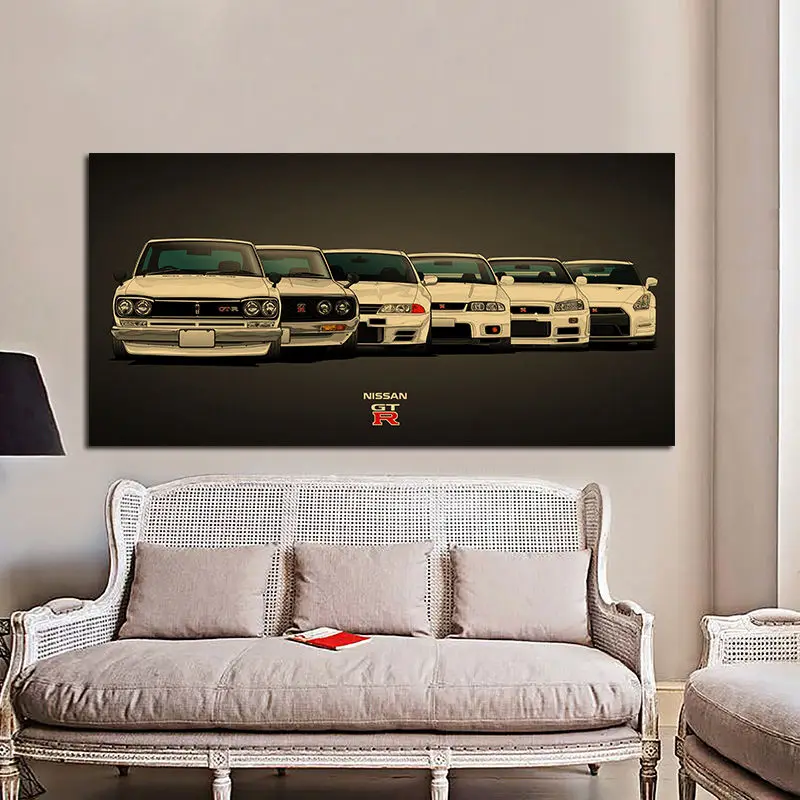 

Nissan Skyline GTR Evolution No Framed Sports Car Canvas Wall Art Paintings HD Prints Home Decor Posters For Living Room Bedroom