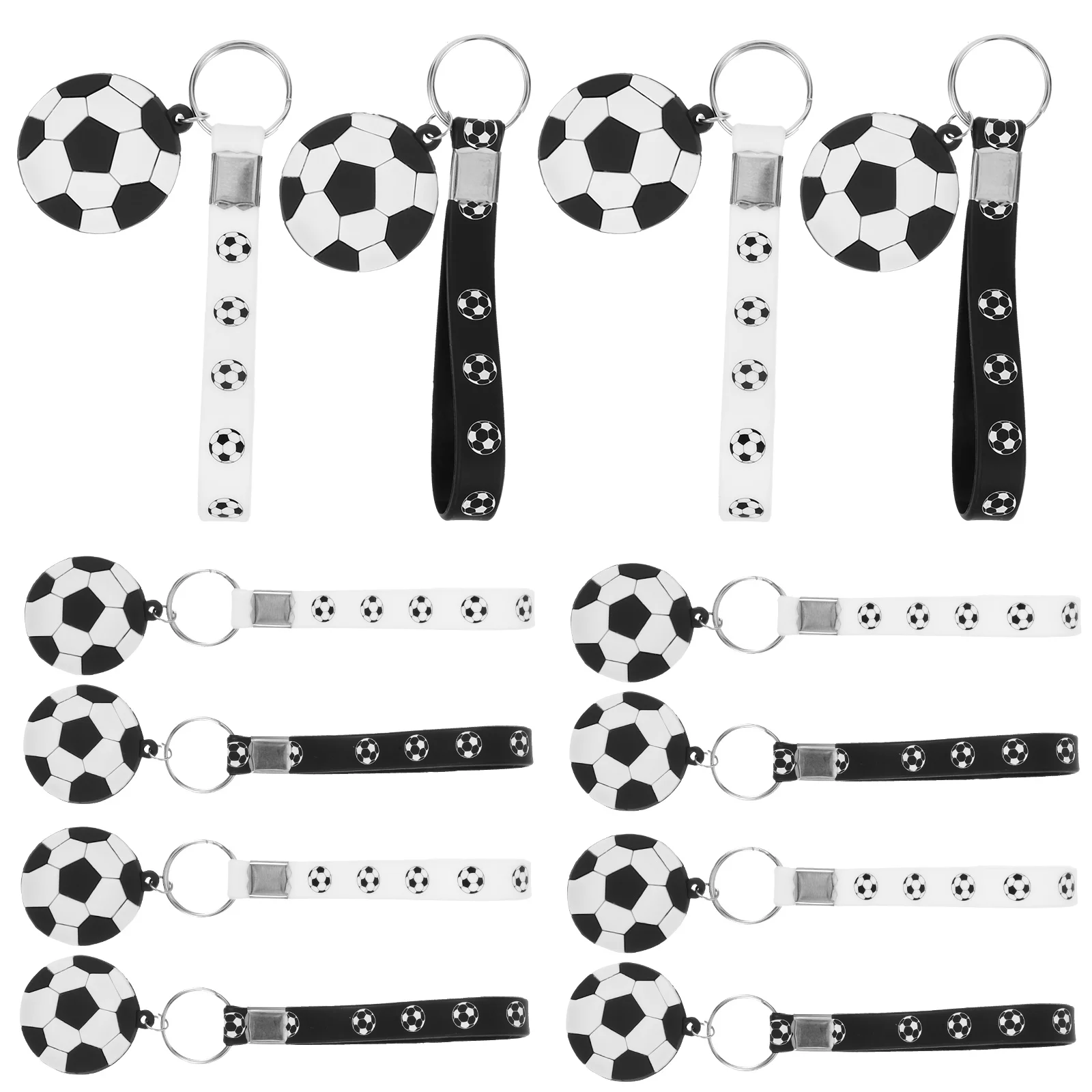 

12 Pcs Key Chain Football Ring Student of The Lid Keychains for Boys Metal Backpack Hanging Decorations