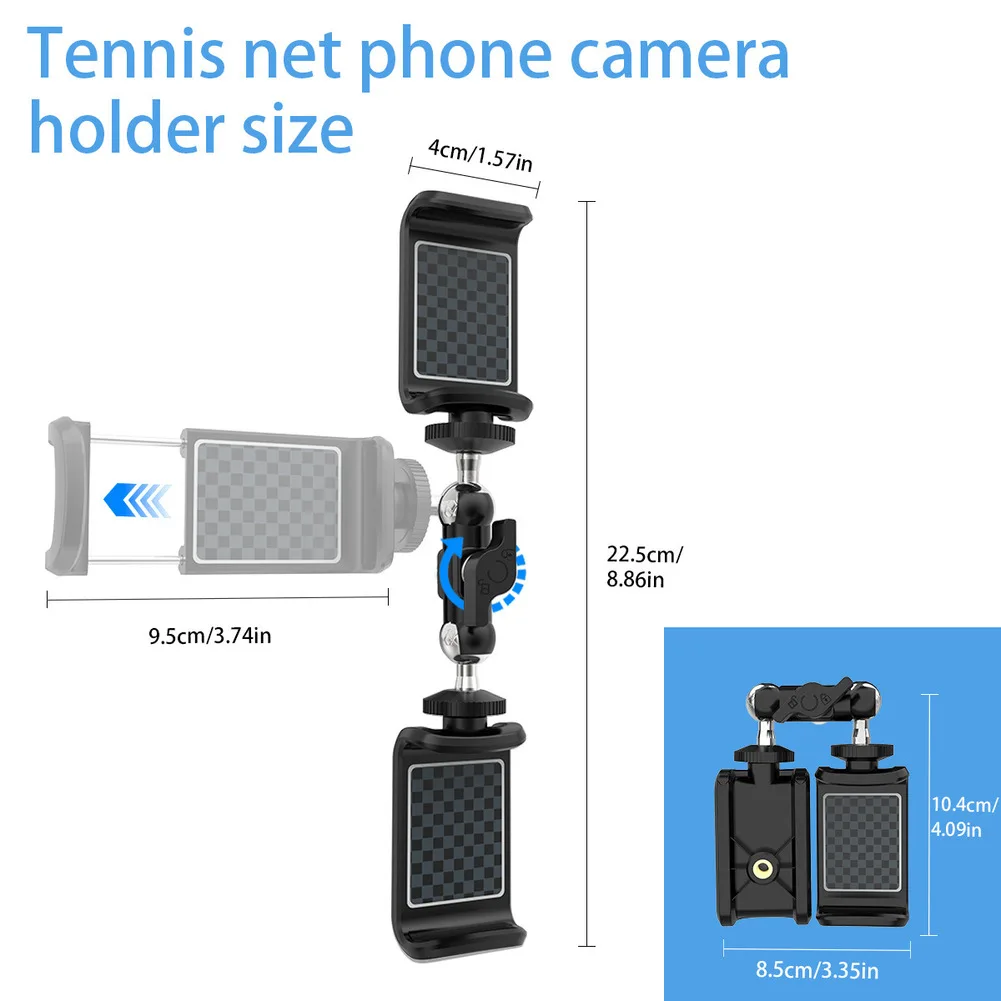 Smartphone Fence Mount Bracket For Live Streaming Adjustable Angle Action Camera Holder For Sports Record Baseball Softball