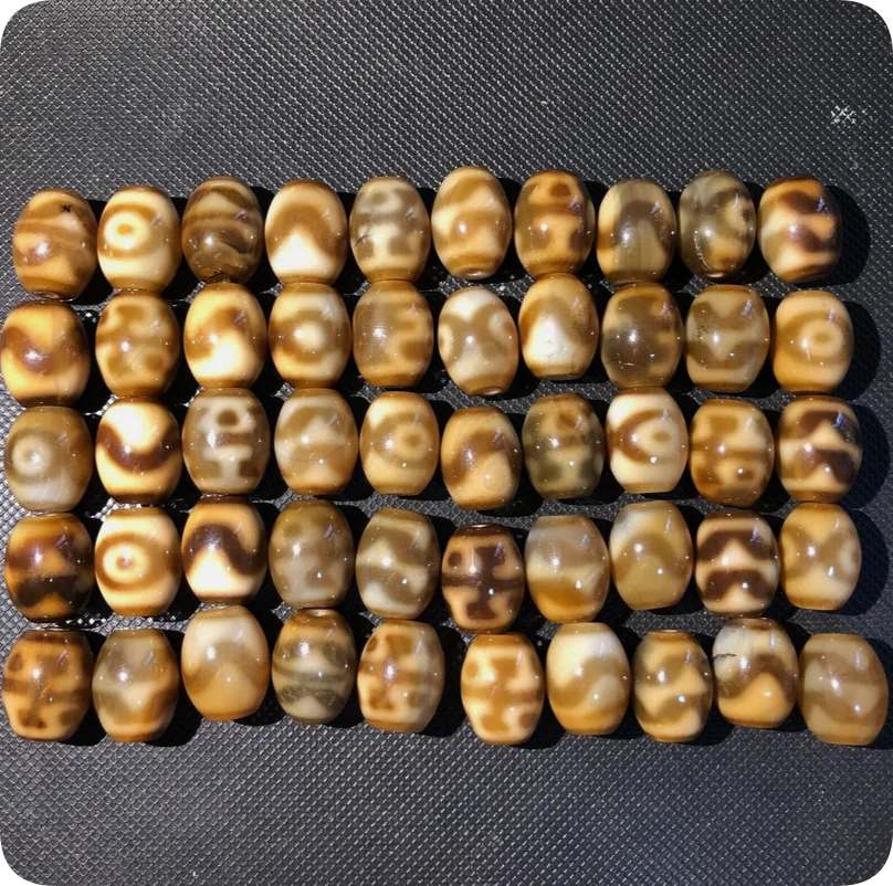 Energy Magic Tibetan Old Agate Various patterns daluo dZi Bead Totem 50pcs