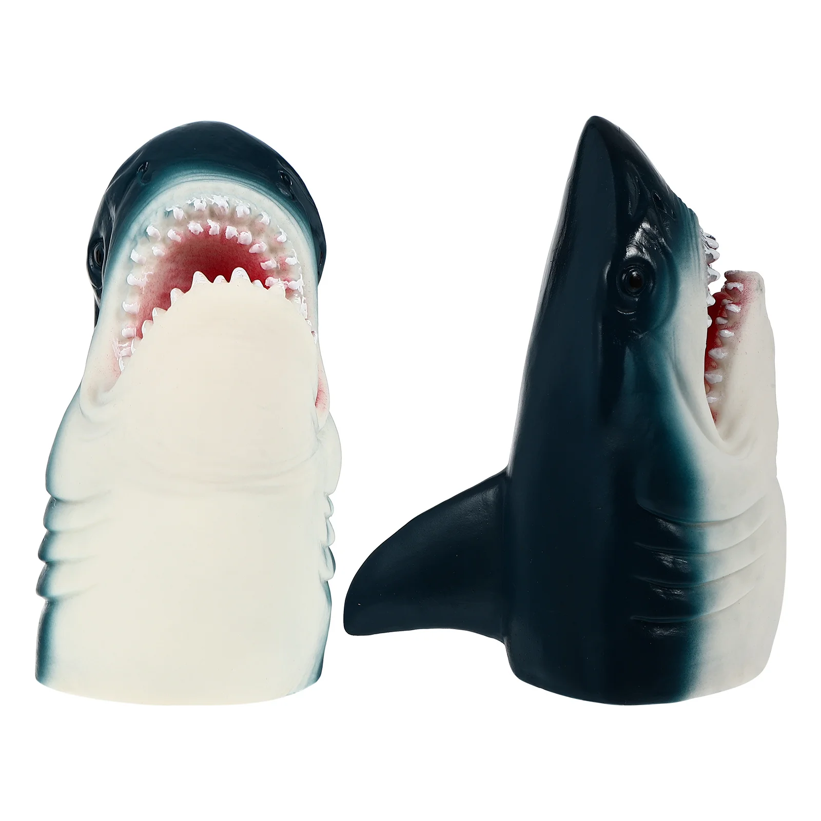 หุ่นมือไวนิลกัดได้ 2 ชิ้น ยี่ห้อ Gogogmee ของเล่นสำหรับเด็กเล่นบทบาทสมมติ หุ่นนิ้วสัตว์ ชุดของเล่นเสริมพัฒนาการและความสนุก