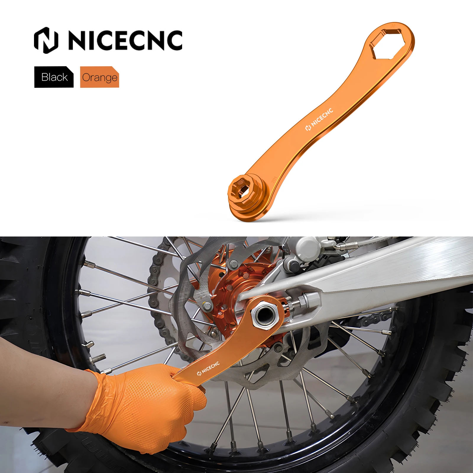 

NICECNC For 2024 KTM EXC 300 EXCF 450 350 SX 125 SXF 450 Husqvarna TE 300 17-27-30mm Axle Removal Tool Multi Size Spanner Wrench