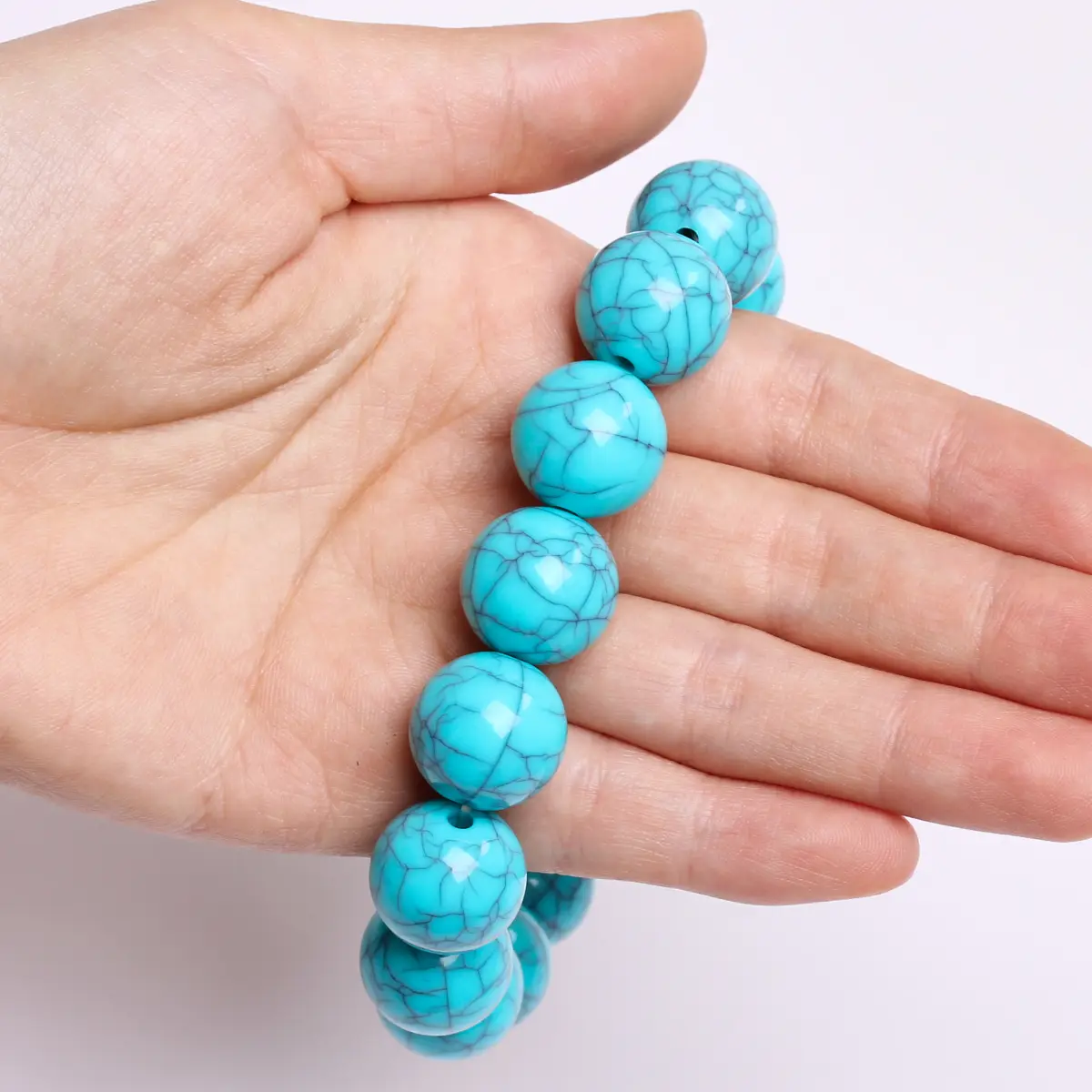 6-16mm 50-5Pcs Round Loose Beads Imitated Turquoises For Artificial Jewelry Making Necklace Bracelet DIY Accessories - Image 2