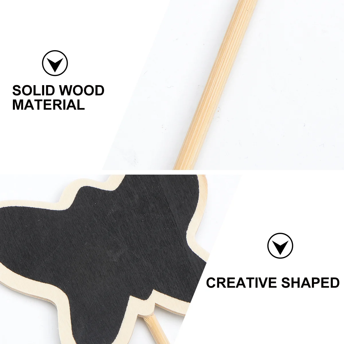 

20Pcs Wooden Mini Chalkboard Toppers Creative Blackboard Signs Garden Flowers Plants Tags Wedding Party Decoration Black Board