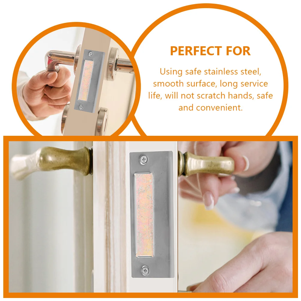 

2pcs Lock Accessories Stainless Steel Strike Plate Heavy Duty Door Reinforcement Kit For Front Garage Door Safety Plate Covers