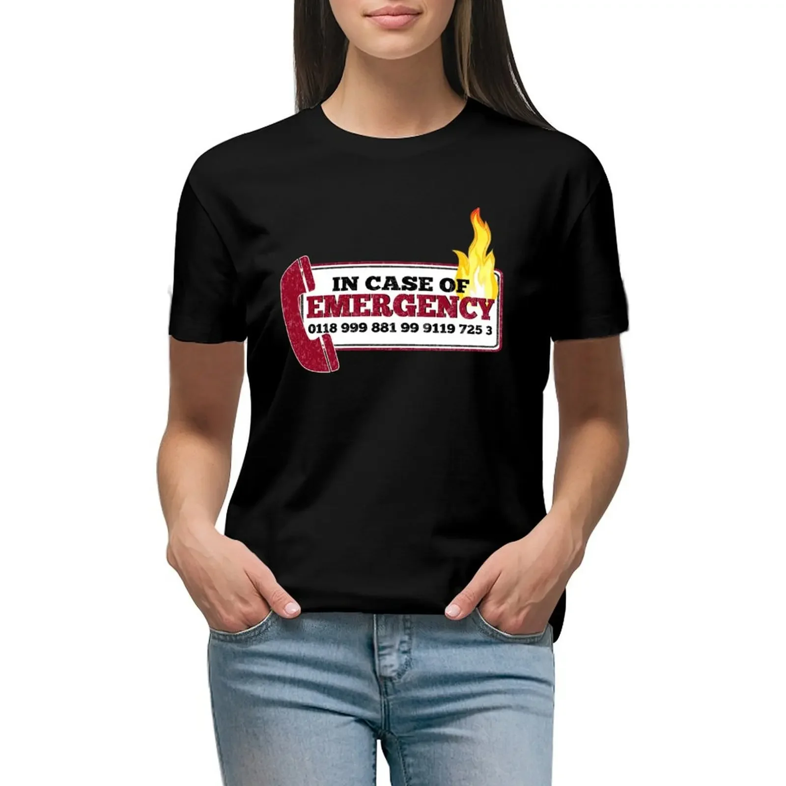 

It Crowd Inspired - New Emergency Number - 0118 999 881 99 9119 725 3 - Moss and the Fire T-Shirt Female clothing Women t-shirts