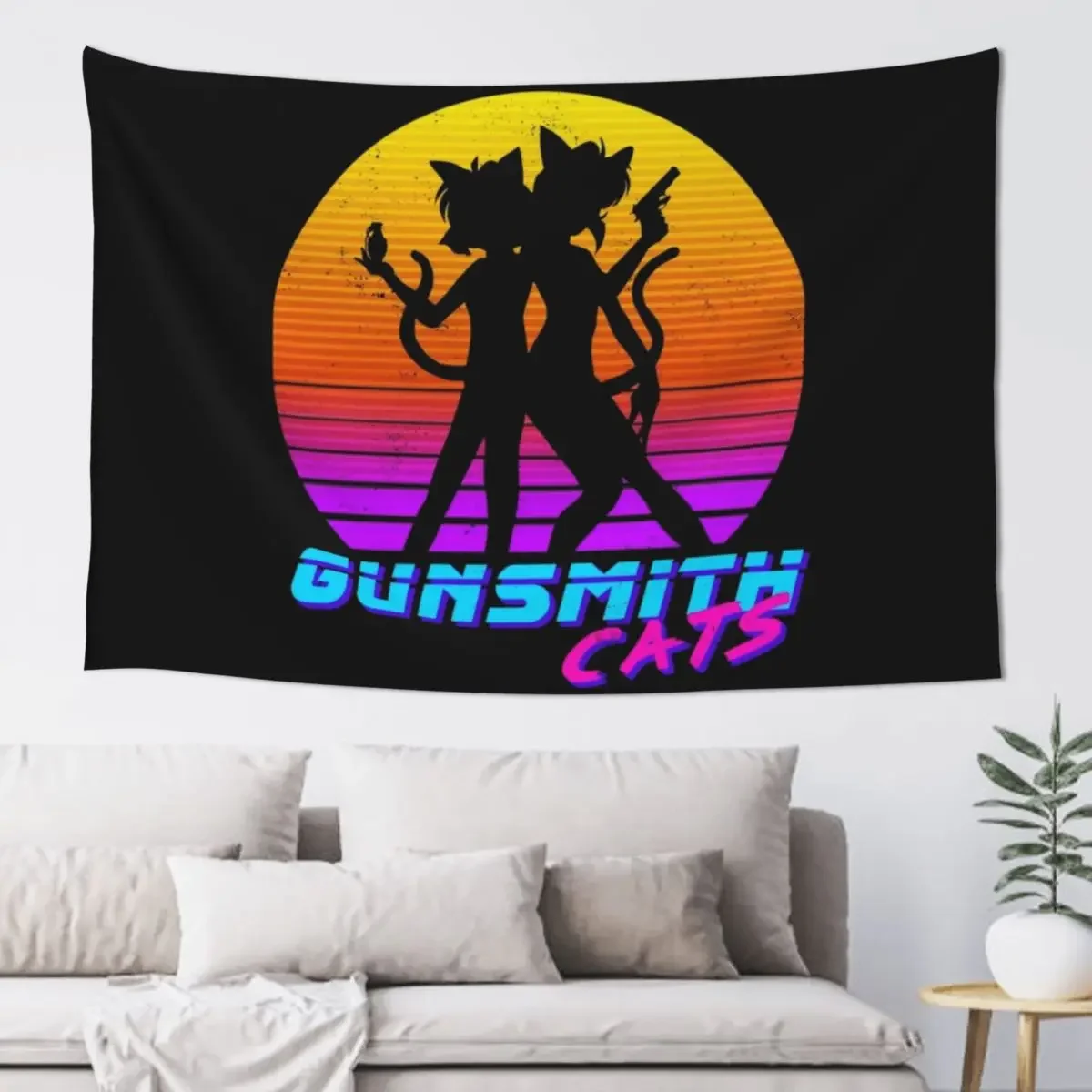 

Neon Gunsmiths Tapestry Wall Hanging Decor Room Decorations Decoration For Bedroom Wallpaper Tapestry
