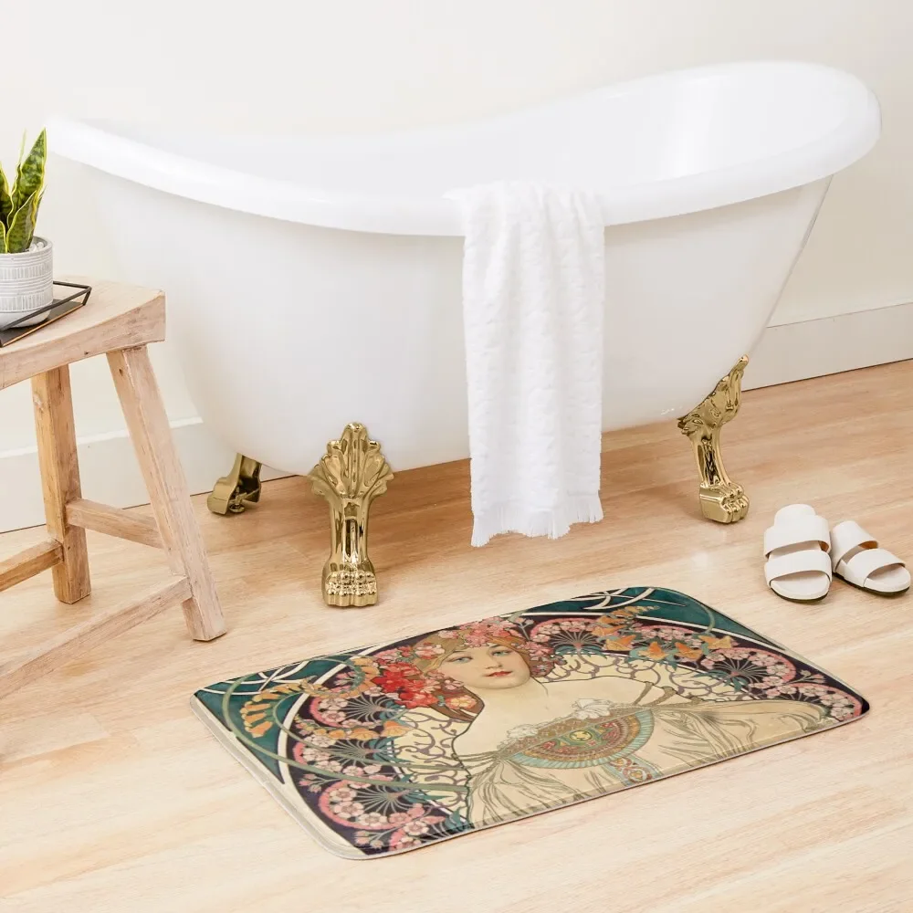 

F. Champenois by Alphonse Mucha Bath Mat Bedroom Carpet Anti-Slip Carpet Carpet In The Living Room Toilet Mat
