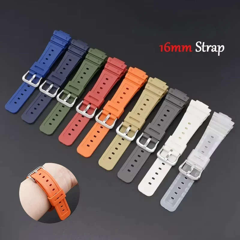 16mm Silicone Strap for DW6900 DW5600/5610 GW6900 DW9052 GW-M5610/5600 Rubber Watchband Waterproof Sport Men Women Bracelet
