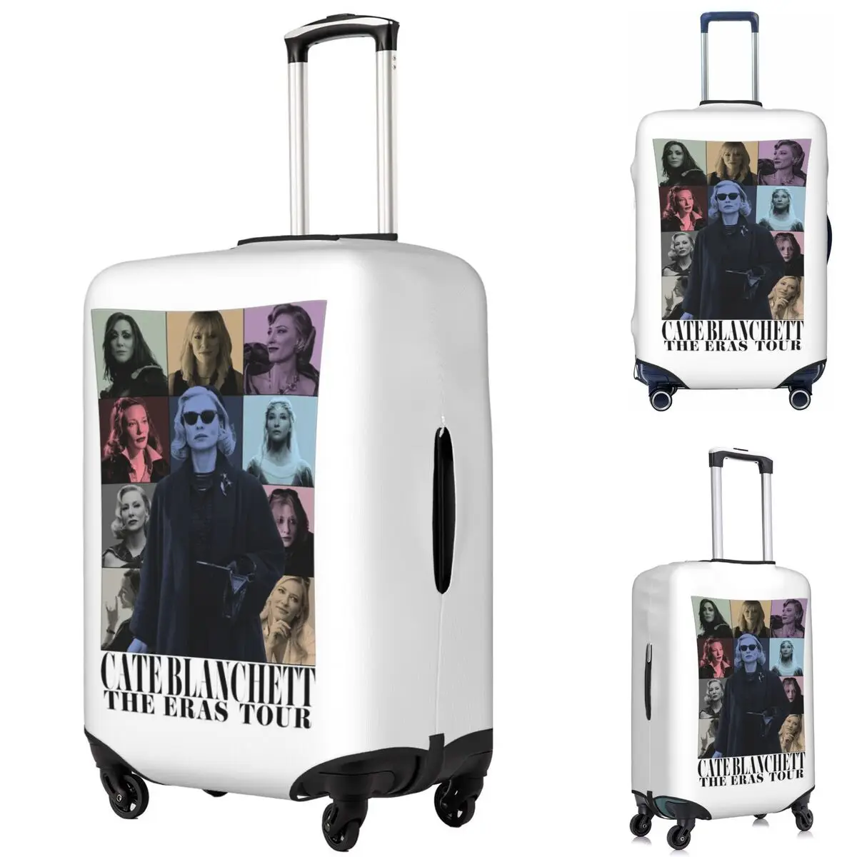 

Cate Blanchett Characters Suitcase Cover Protection Elastic Trip Luggage Protector Covers for 18-32 Inch