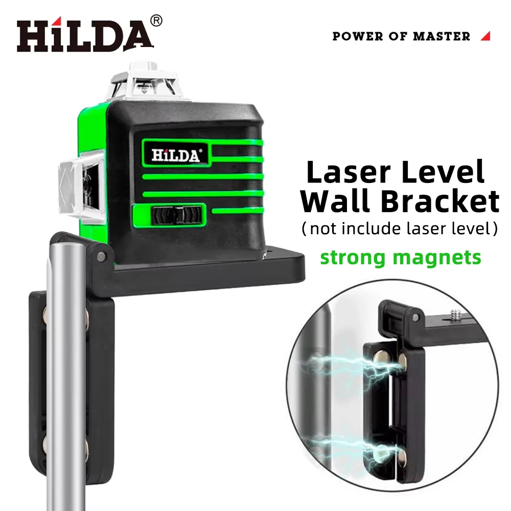 HILDA Mini Laser Level Wall Bracket Adjustable 180° For 1/4\