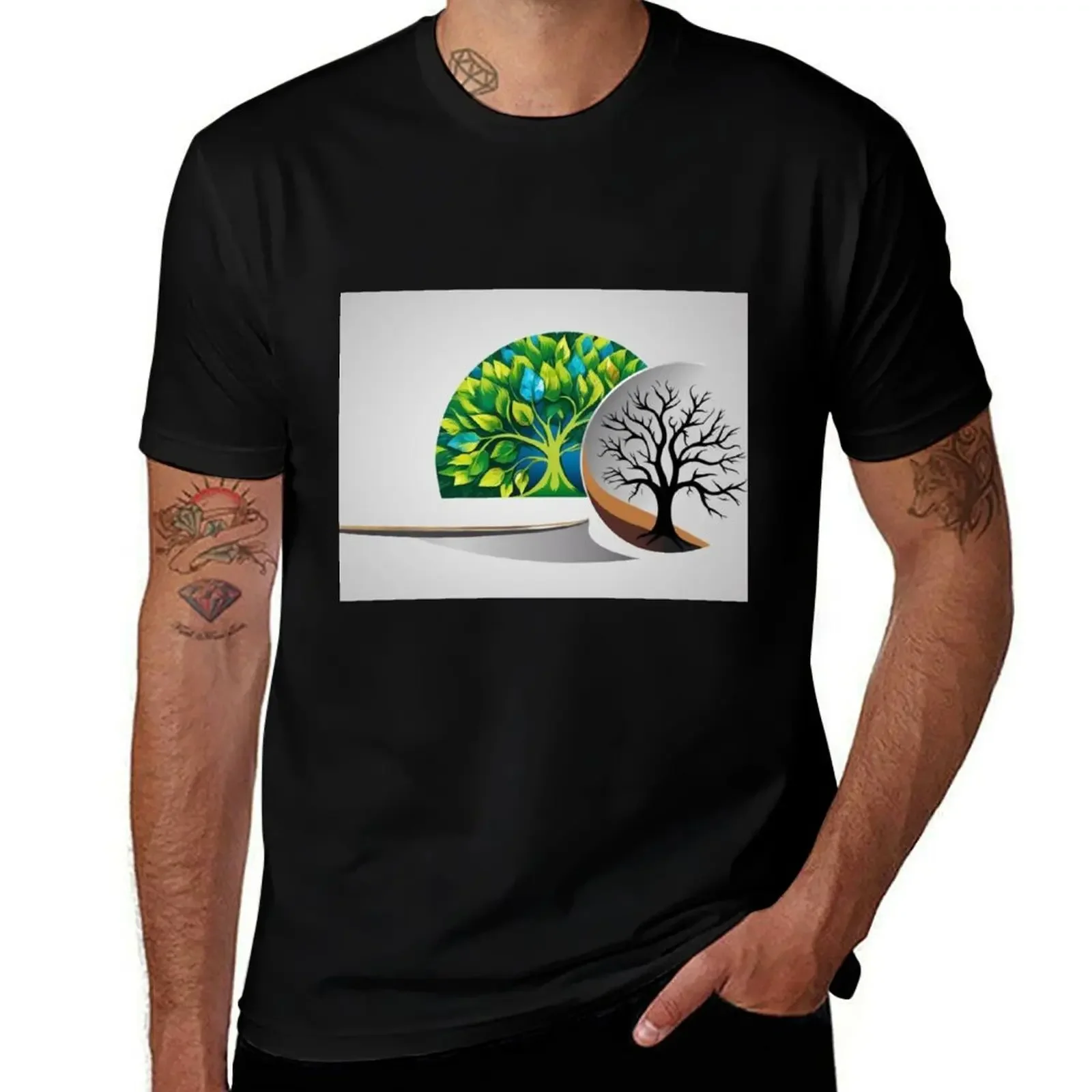

The roots of life and the shadows of death. It's the tree of immortality. T-Shirt oversized blue lock mens t shirts top quality