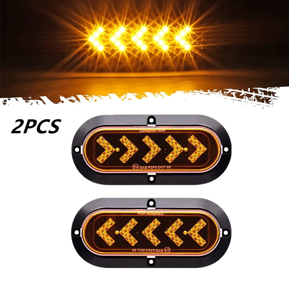 

2PCS Car LED Rear Tail Lights Sequential Arrow Turn Sgnal Warning light for DC12V Truck Taillights RV Trailers Camper Brake Ligh