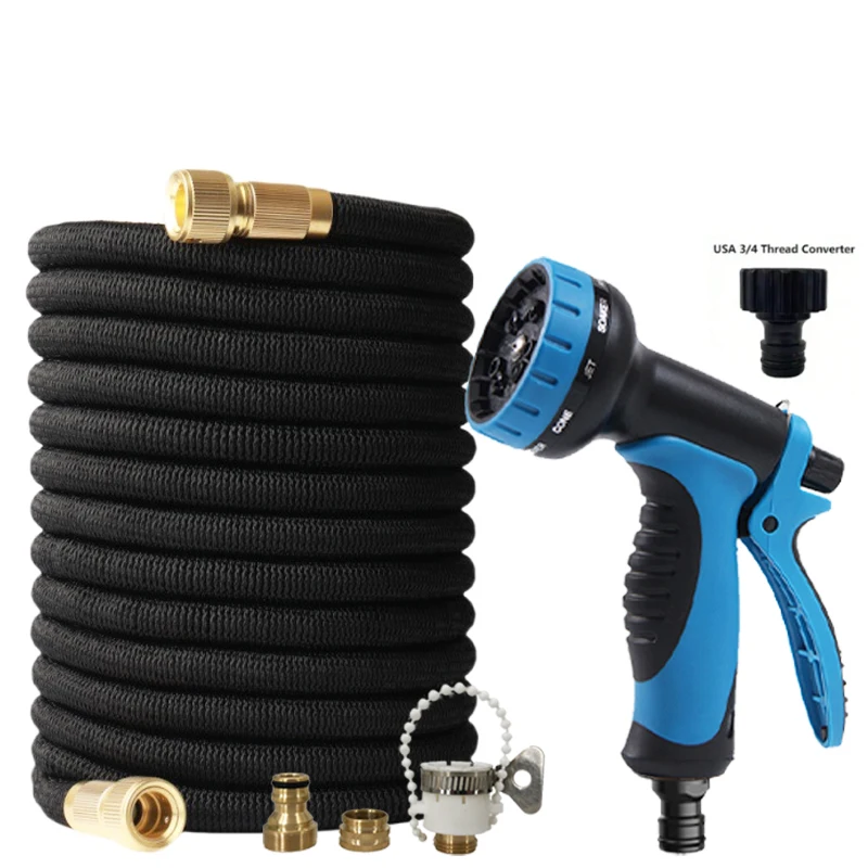 

Scalable Garden Hose, High-Pressure Adjustable Water Gun, 1/2 Connector, Used For Outdoor Irrigation, Cleaning, And Car Washing