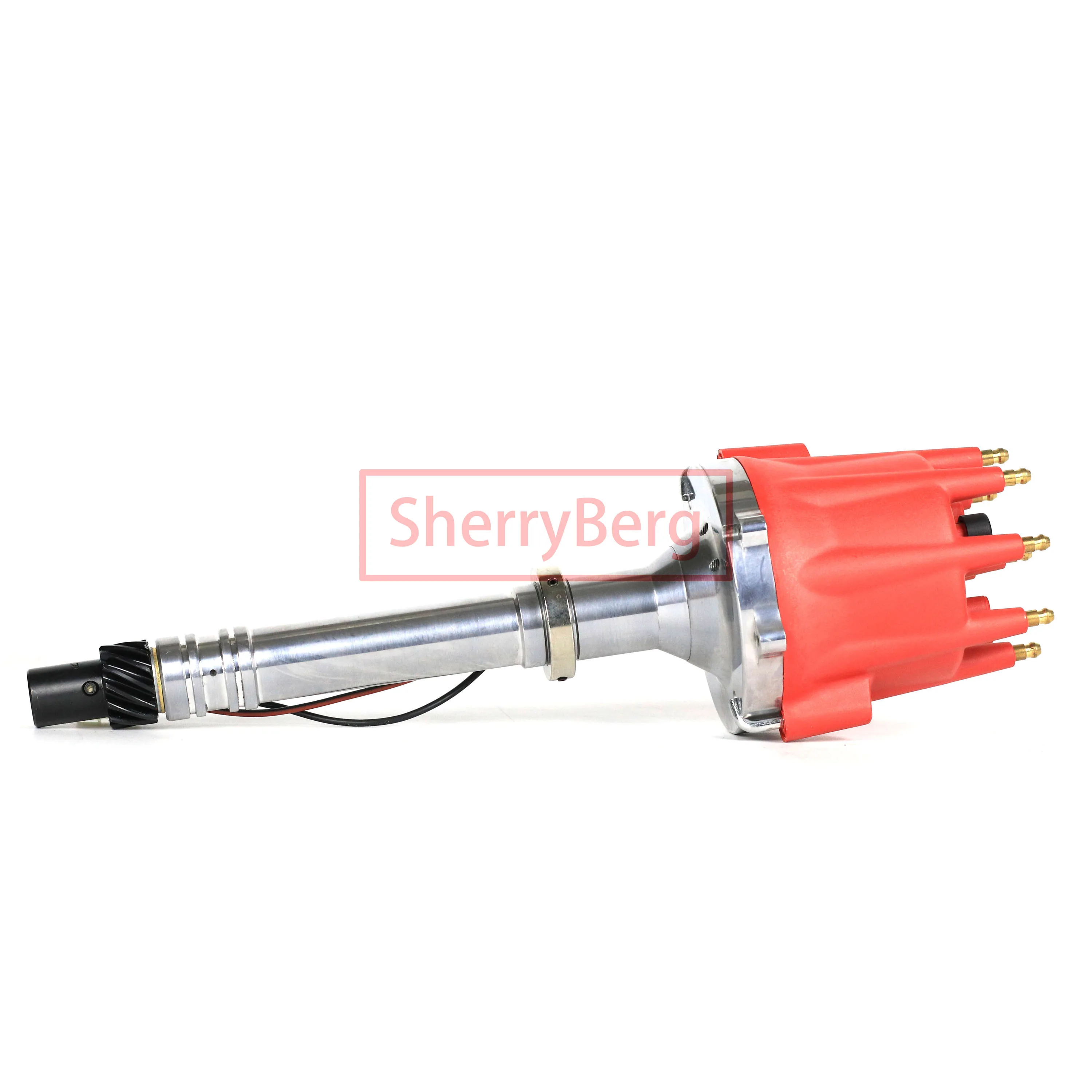 SherryBerg Complete ELECTRONIC DISTRIBUTOR for Chevrolet Chevy Small Big Block SBC BBC 350 383 400 396 454 Pro Billet Red Cap