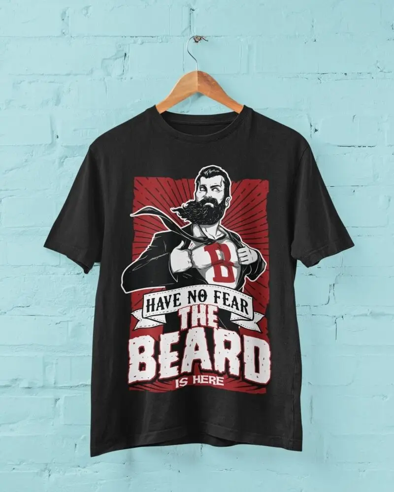 Funny HAVE NO FEAR THE BEARD IS HERE T SHirt Bearded Men Facial Hair Hipster Luxury vintage oversized