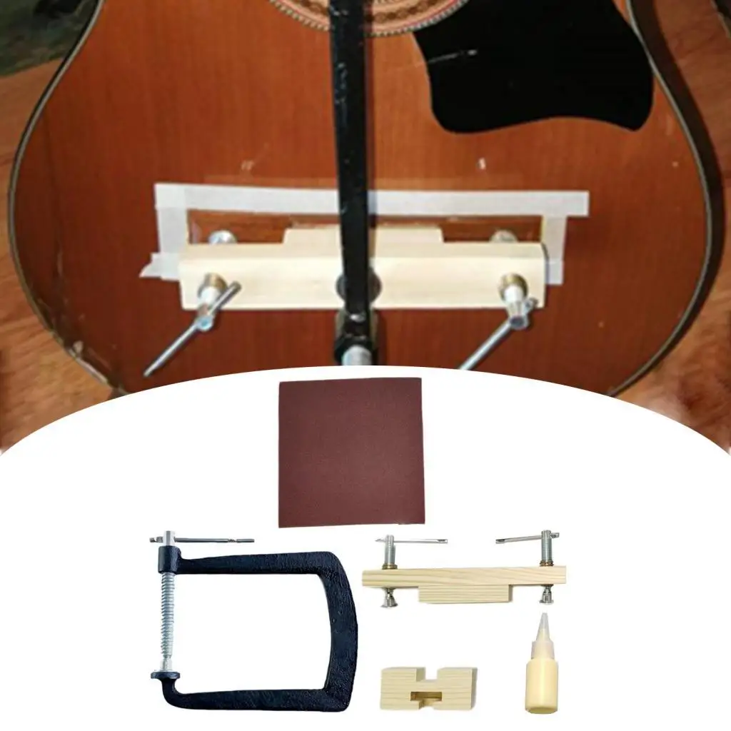 

Classical Guitar Bridge Clamp, Guitar Making Repair Clamp Musical Instrument Parts Accessories Bridge Repair Replace Tools