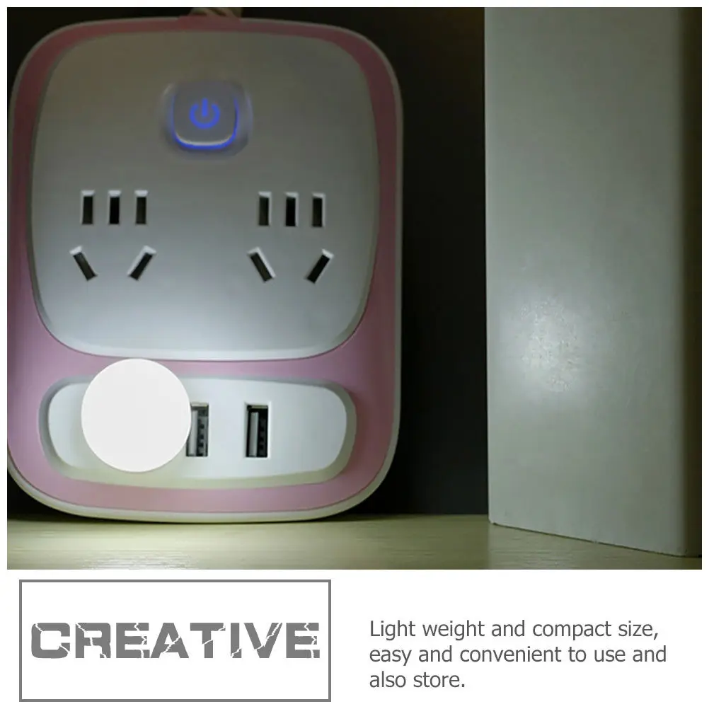 

2Pcs USB LED Night Lights Simple Chic Design Mini Night Lamp for Bedroom Bedside Desk Nursery Decoration Portable Emergency