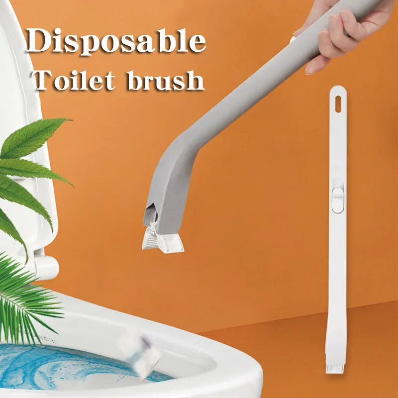 Toilet cleaning brush long handle disposable brush head can replace the head toilet cleaning tool brush head with cleaning fluid