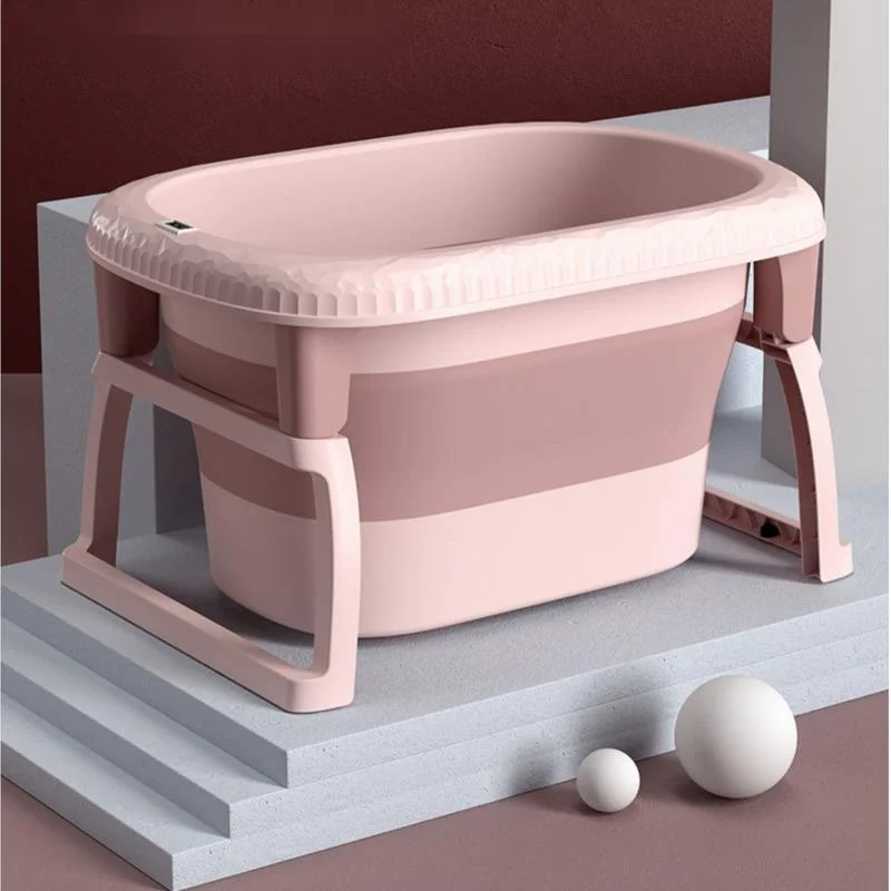 Large Baby Bathtub With Real-time Temperature Sensing Folding Basin High Insulation-Stable And Durable Bathroom Solution