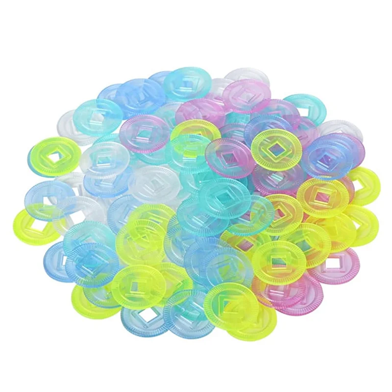 สำหรับเหรียญคะแนนไพ่นกกระจอกใน 5 สี- 100 ชิ้นชุดอเมริกันสำหรับชิปไพ่นกกระจอกสำหรับเล่นเกม