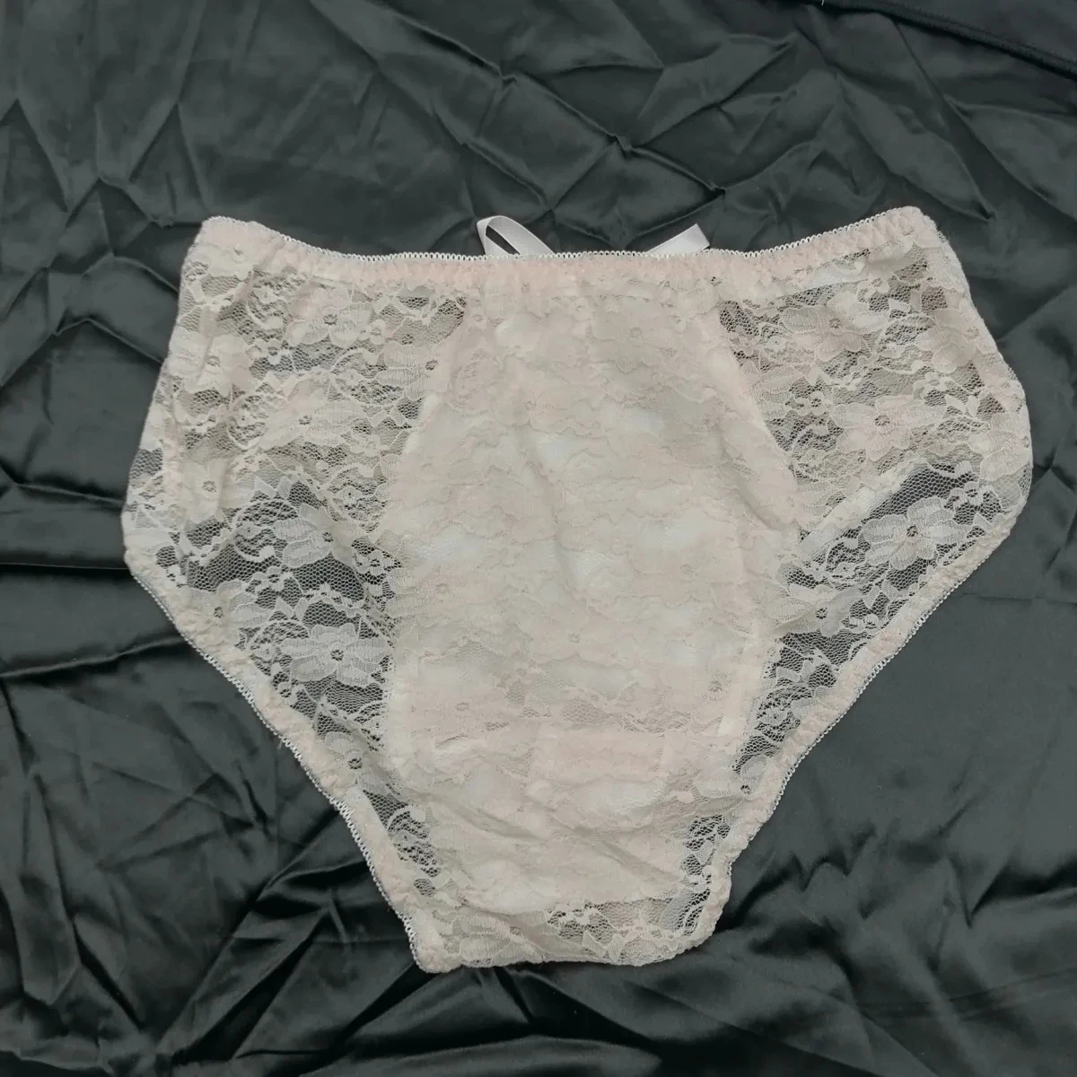 Man's Hip Lace Half Sheer Pink Silky Touch Bowtie BF Briefs Panty Live Show Dance Costumes FKK DJ CLub Bar LBGQT view 4