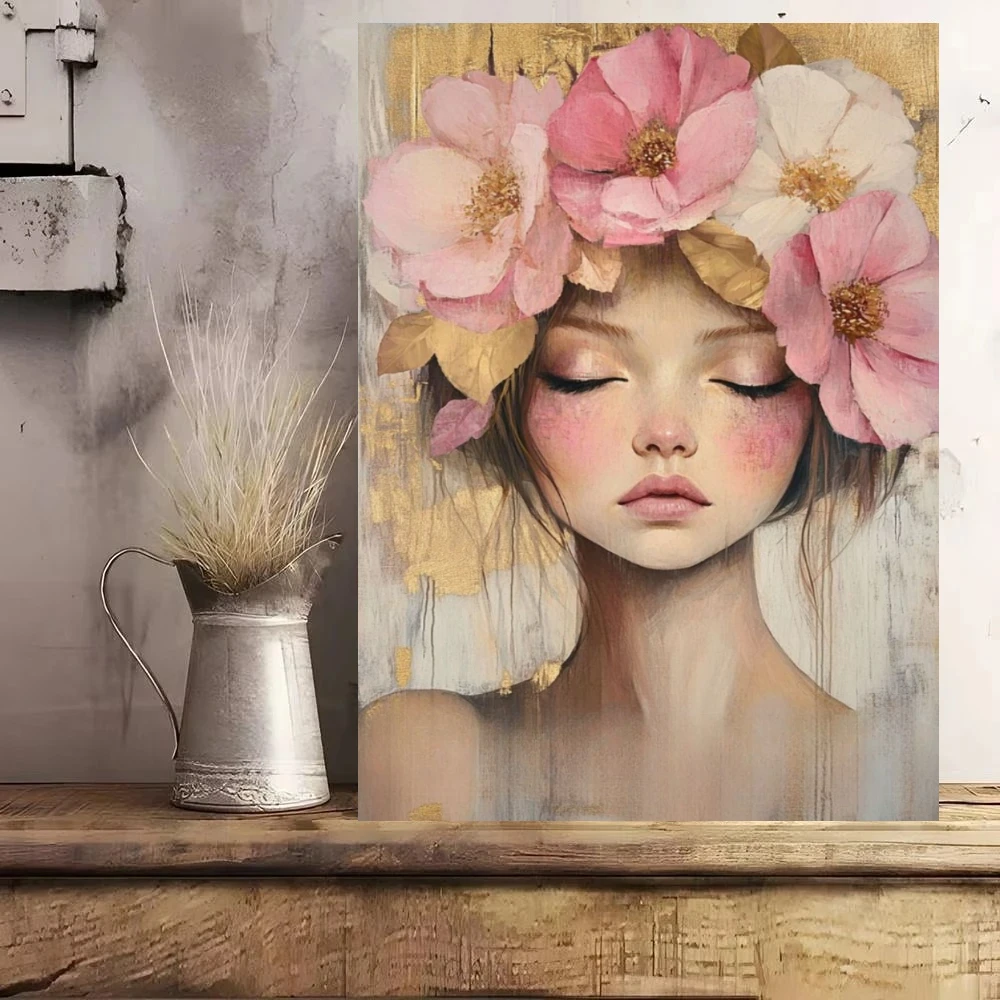 Jigsaw Puzzles Wall Decor Peaceful Sleeping Beauty with Flowers 500/1000/1200/2000 PCS Home Decor for Living Room Bedroom Gift