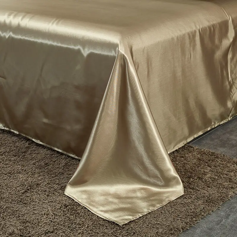 Solid Satin-Silky Rayon Queen Sheet Set product image