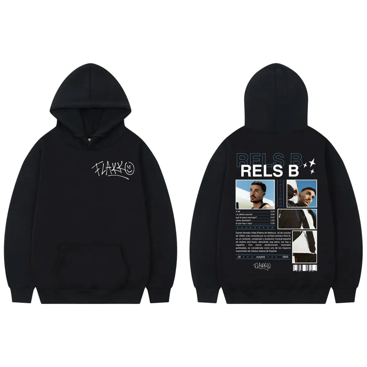 

Rapper RELS B Skinny Flakk 2025 Tour Hoodies Men Women Fashion Trend Hip Hop Sweatshirts Autumn Winter Casual Loose Pullovers