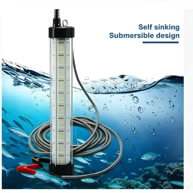 DC12V DC24V Underwater LED Fishing Light for Squid and Salmon Fishing Cyan Green Blue Red Color Deepsea Light