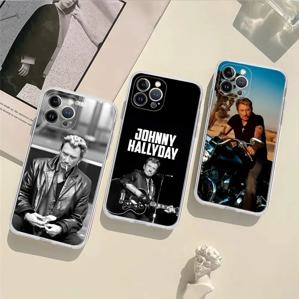 Johnny Hallyday Music Phone Case Silicone Soft for iphone 15 14 13 12 11 Pro Mini XS MAX 8 7 6 Plus X XS XR Cover