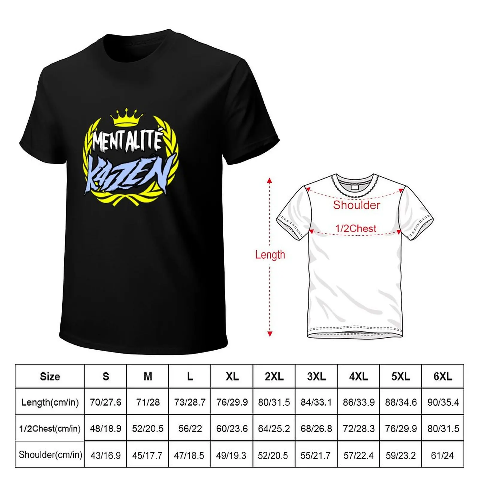 Kaizen Mentality - Inoxtag: 1 year to climb Everest Logo T-Shirt Large Size Loose Casual Tee