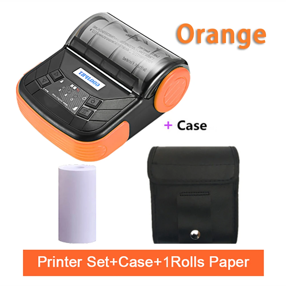 To Mini portable handheld POS thermal Bluetooth bill black blue 80mm printer for Android iOS Windows system