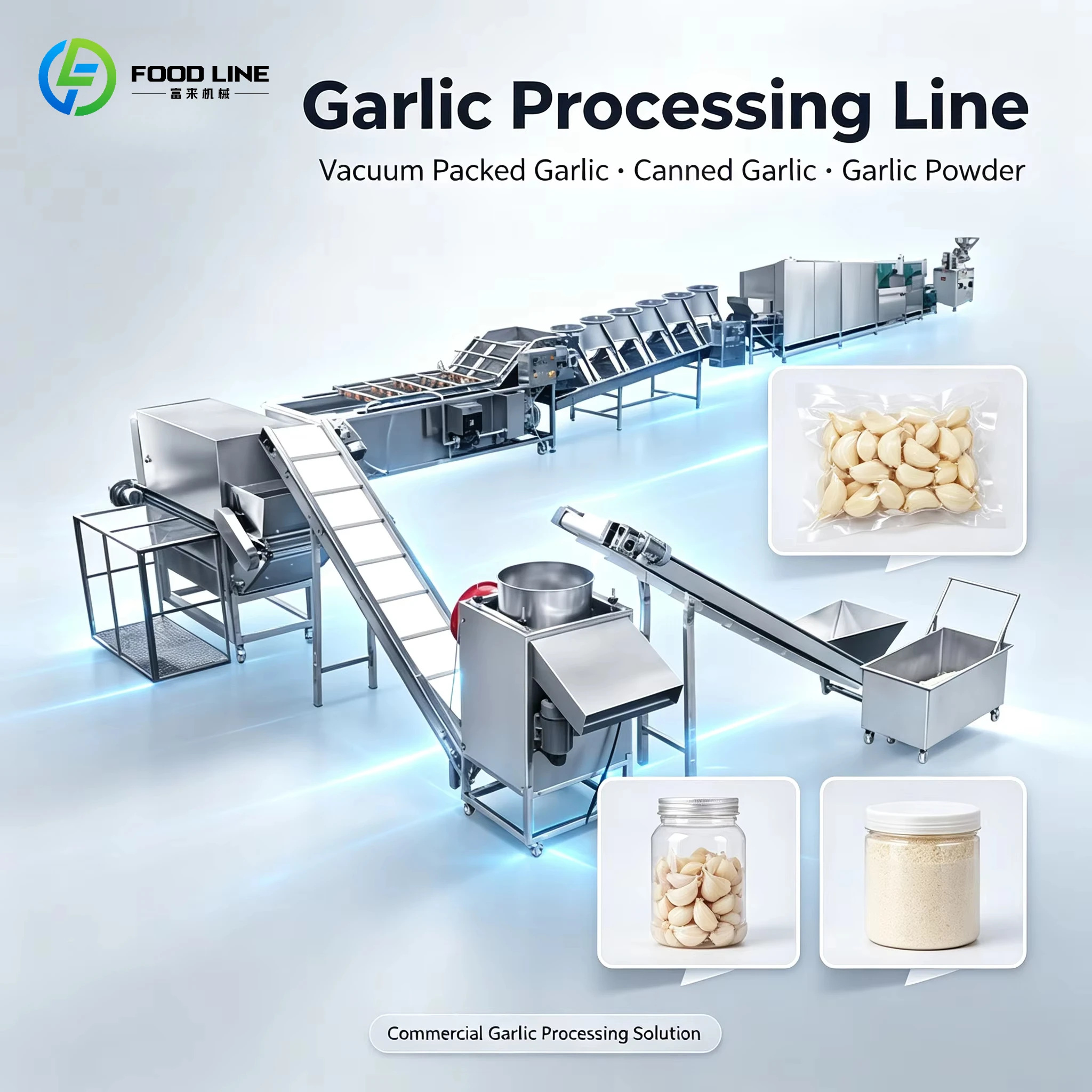 Industrial  Stainless Steel Big Capacity Automatic Continuous Garlic Separating Peeling Machine for Garlic Onion Customized