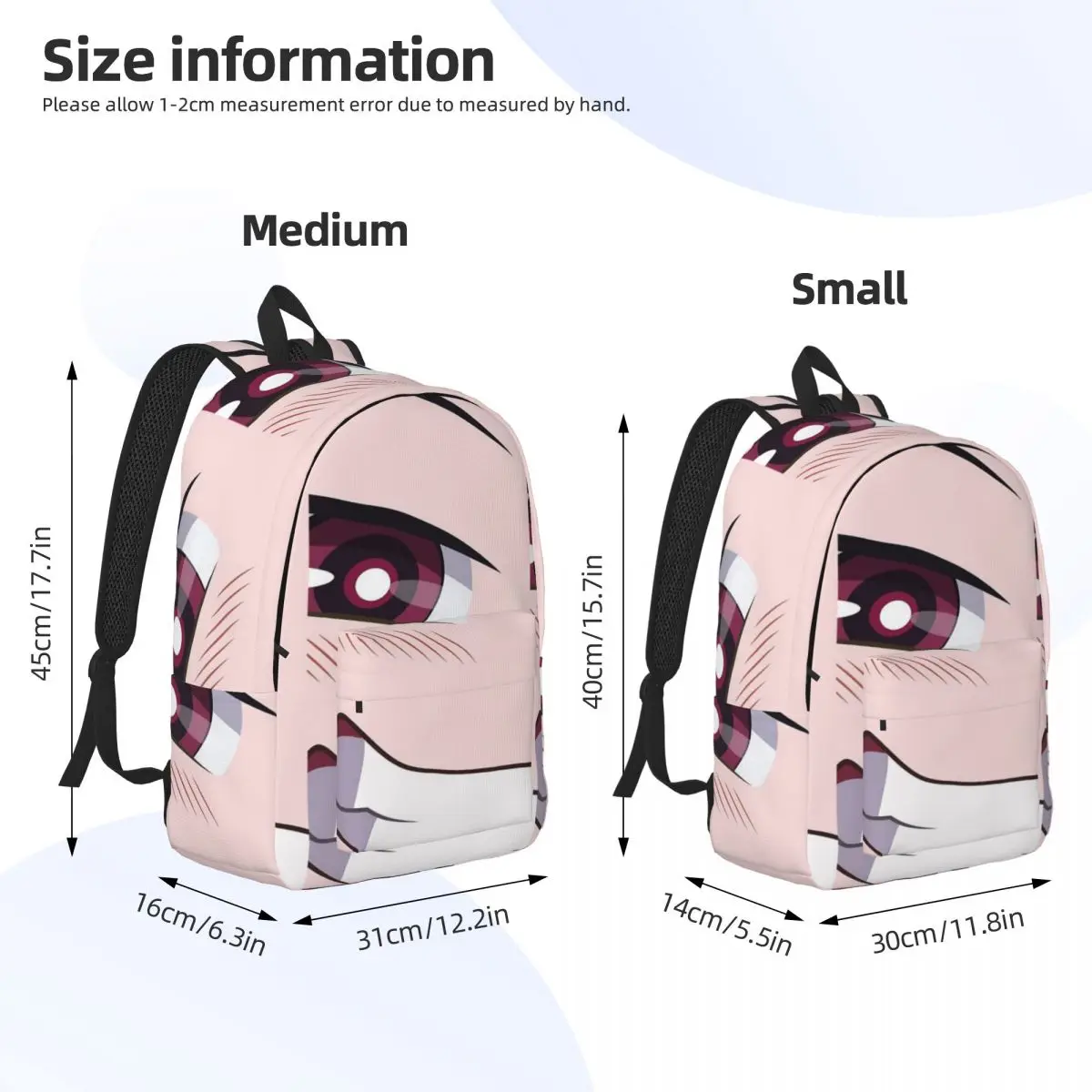 أنيمي رسم الوجه أنيمي الأرجواني التلفزيون بسيطة وأنيقة على ظهره قماش حقائب الظهر #3