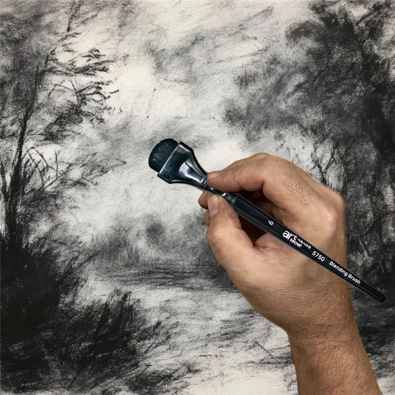 مجموعة فرش مزج الرسم بالفحم من ABNO لأدوات رسم الطلاء ومستلزمات حبر الفحم