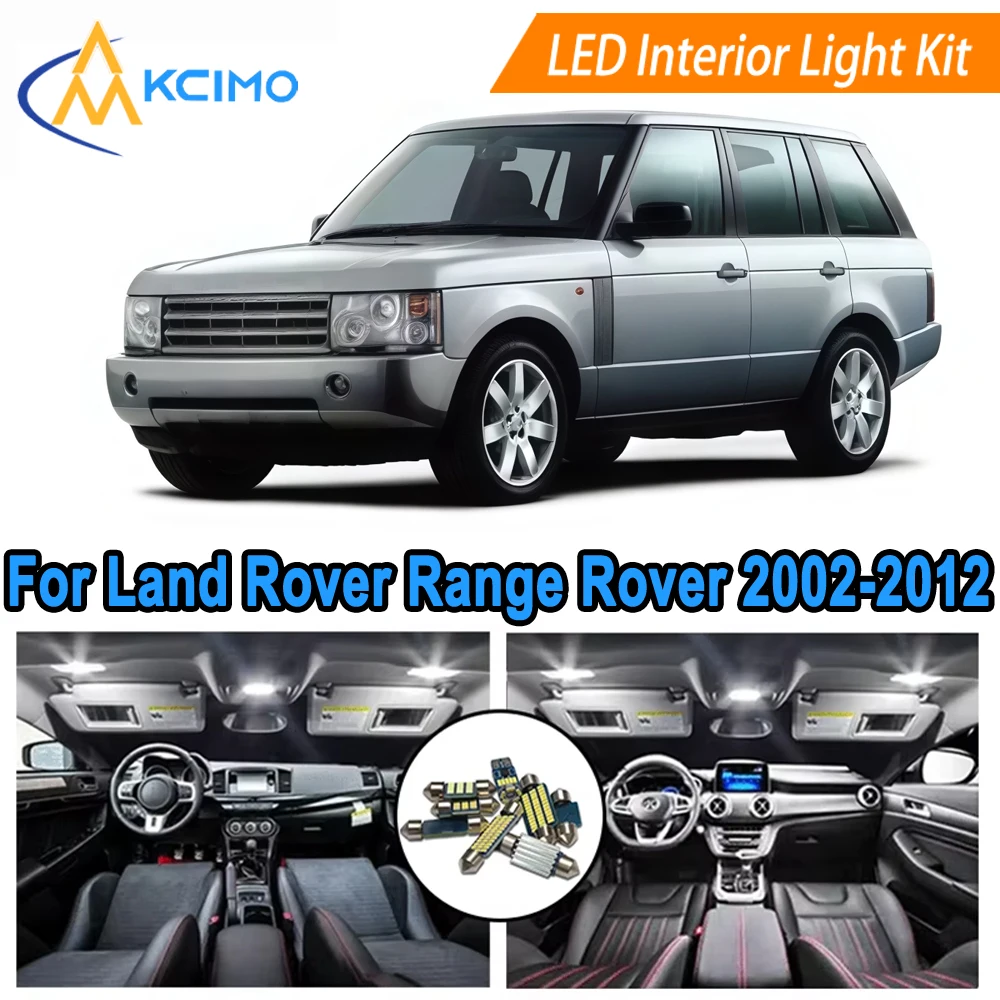 

Bright White/Blue LED Interior Lights For Land Rover Range Rover III 3 L322 (2002-2012) 6000K Dome Map Door Bulbs Easy Install