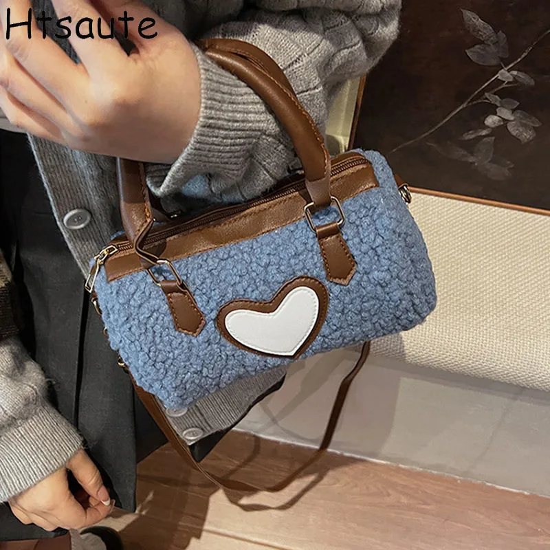 

Women's Heart Embroidery Bag Fashionable Solid Color Shoulder Bags for DailyUsed Casual Trendy Versatile Daily Commuting bolsos