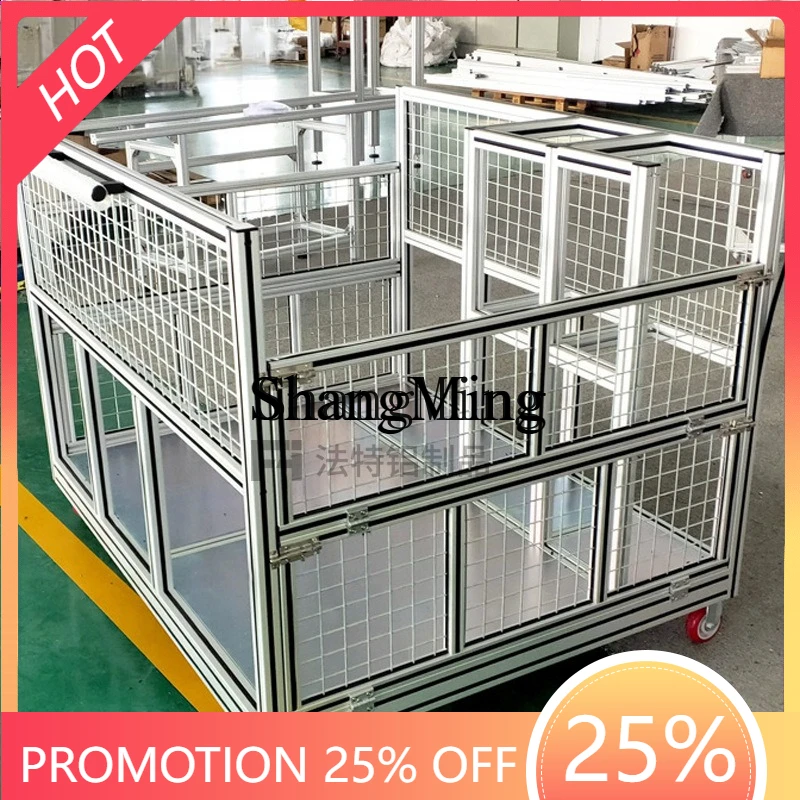 FG good-looking  aluminum profile anti-static turnover car Multi-layer movable trolley Wheeled work car