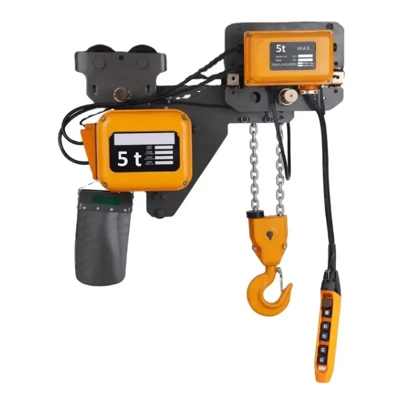 

2025 VOHOBOO 220V 380V 1.5T 2Ton 3 Ton 5 Tonnes Chain Type 3Phase Winch Electric Chain Hoist Trolley Lifter for Construction