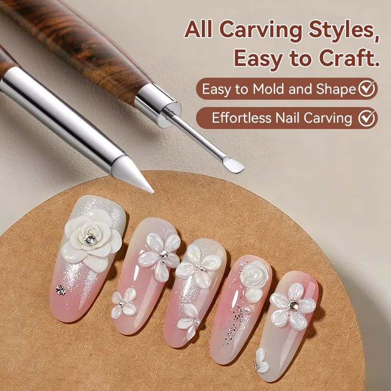 BORN PRETTY Double-end Nail Pen Brush UV Gel Liner Brush Pen Acrylic Nail Art Painting Manicure Tools Extension Gel Brush
