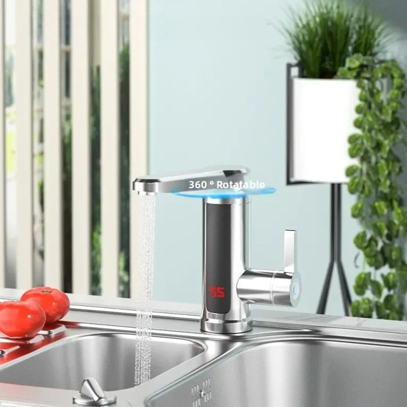 Electric Water Heater 220V Kitchen Faucet Tankless Instant Heating Water Tap Flowing Heated Mixer Digital Display image 6
